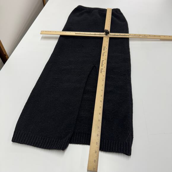 Happily Grey Skirt Womens X Small Black Maxi Split Front Knit - Picture 6 of 6